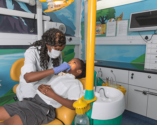 Dentistry section on mobile clinic